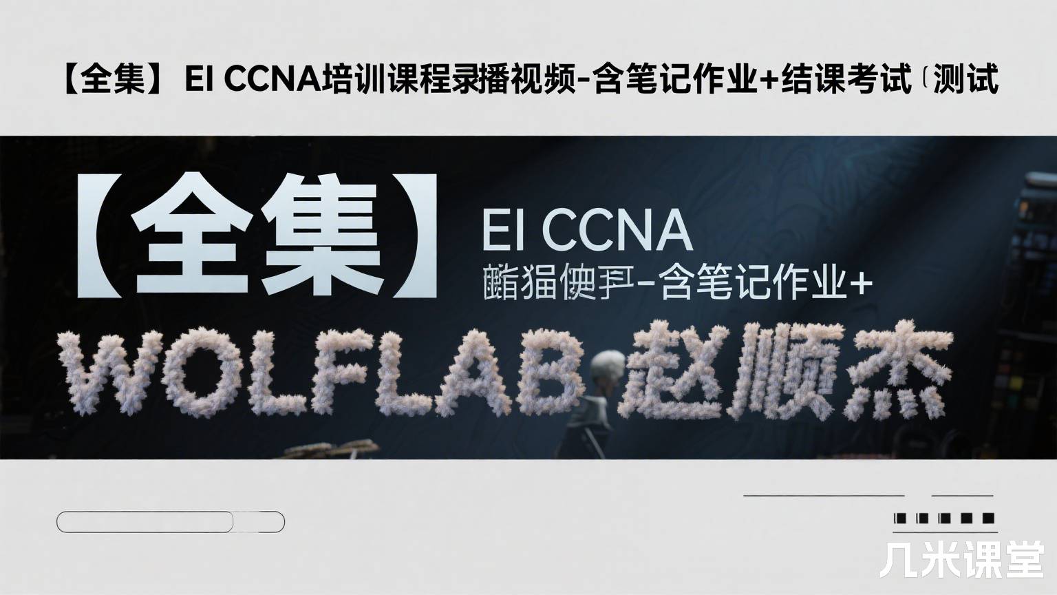 【全集】EI CCNA培训课程录播视频-含笔记作业+结课考试测试WOLFLAB赵顺杰