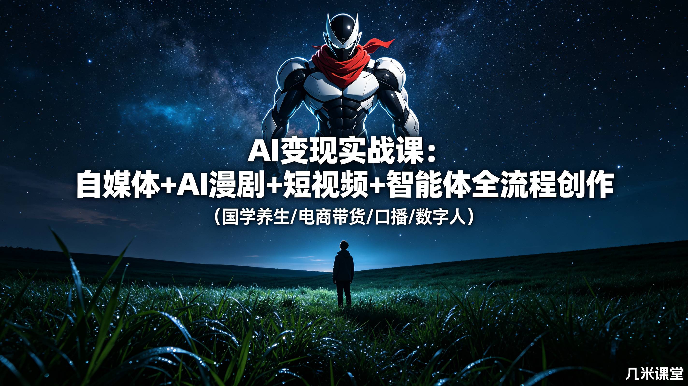 AI变现实战课:自媒体+AI漫剧+短视频+智能体全流程创作(国学养生/电商带货/口播/数字人)