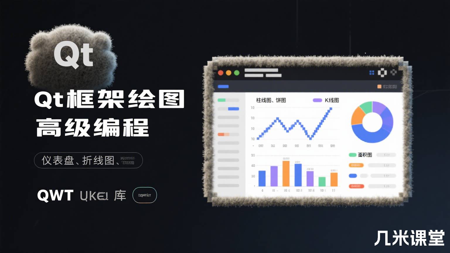 Qt框架绘图高级编程、仪表盘、折线图、饼图、柱状图、K线图、面积图、QWT库